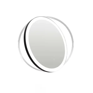 Round LED Mirror | Black Frame
